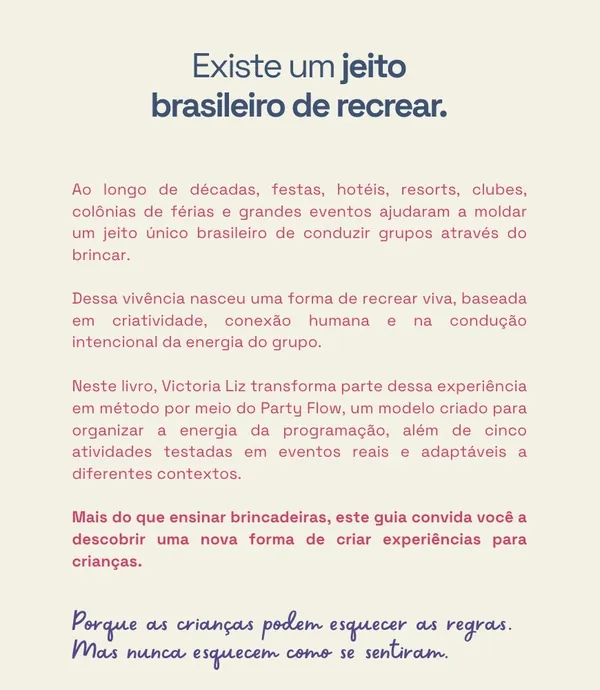Página de abertura do livro: “Existe um jeito brasileiro de recrear”, com o texto de apresentação